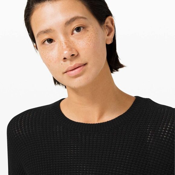 Nwt Lululemon Easy Embrace LS Sweater - Black L/XL - Picture 3 of 12